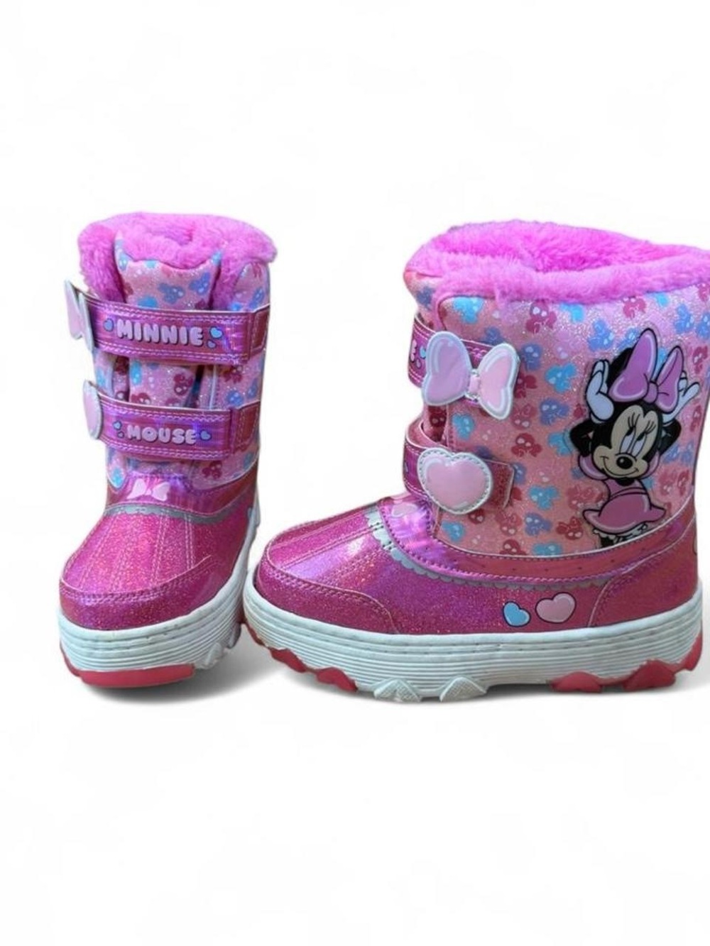Disney Pink Minnie Mouse light up Winter Boots